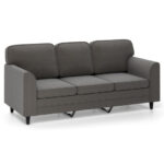 Ergonomic Teddy Velvet Sofa with Washable Cushions and Pillows