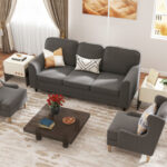 Ergonomic Teddy Velvet Sofa with Washable Cushions and Pillows