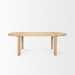 Sohan Light Brown Wood Oval Dining Table