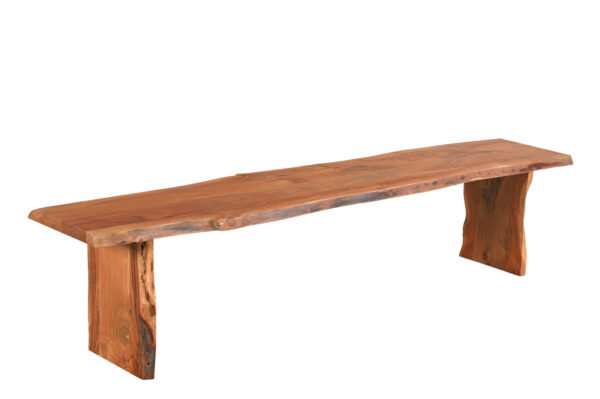Solid Wood Natural Dining Bench – Rustic Style 2