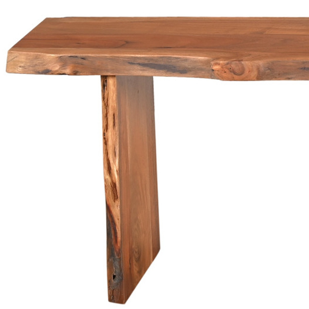 Solid Wood Natural Dining Bench – Rustic Style 6 Solid Wood Natural Dining Bench – Rustic Style - Image 6