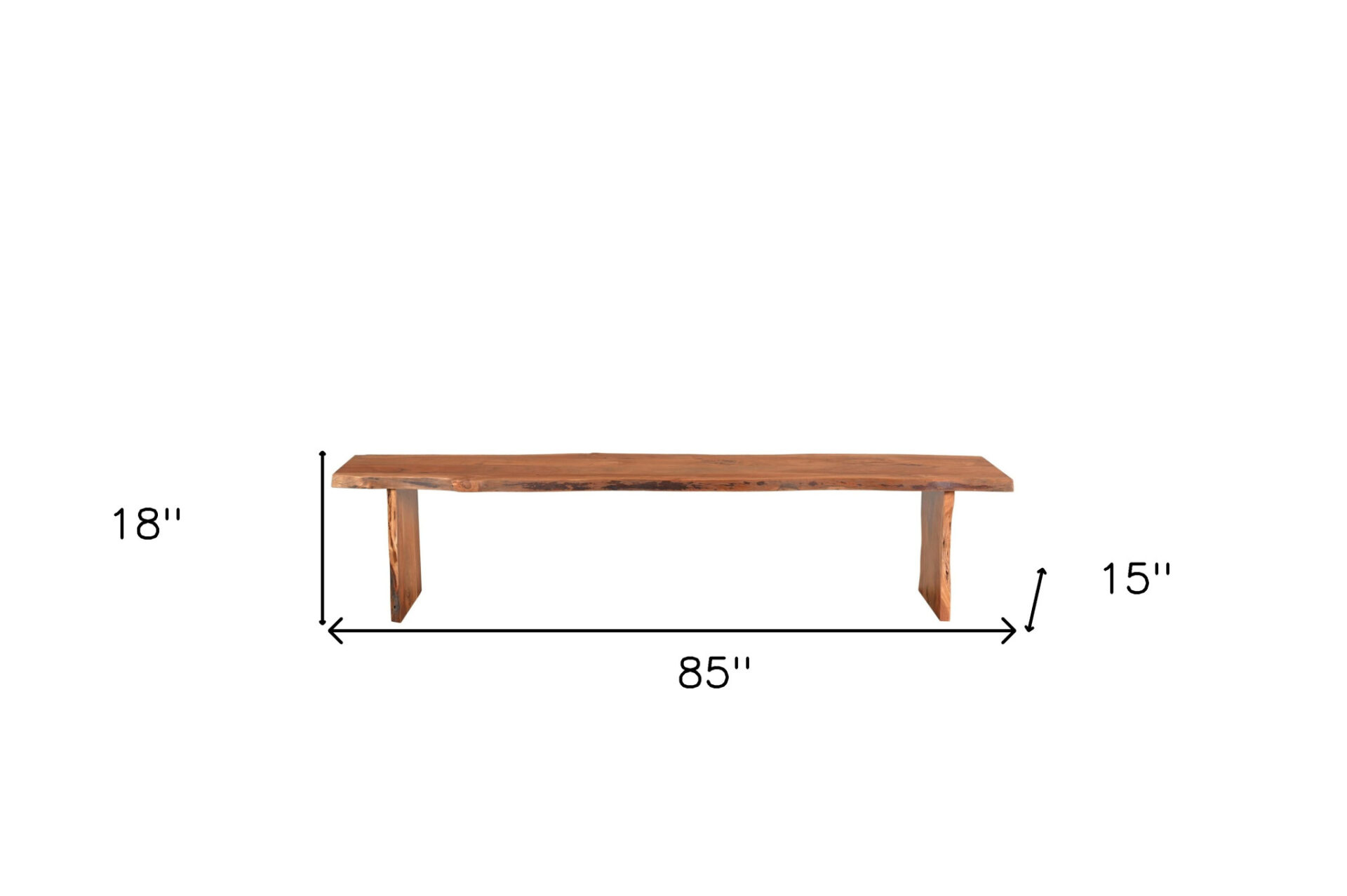 Solid Wood Natural Dining Bench – Rustic Style 7 Solid Wood Natural Dining Bench – Rustic Style - Image 7
