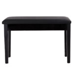 Solid Wood PU Leather Padded Piano Bench with Storage Compartment 34 Solid Wood PU Leather Padded Piano Bench with Storage Compartment