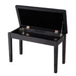 Solid Wood PU Leather Padded Piano Bench with Storage Compartment 35 Solid Wood PU Leather Padded Piano Bench with Storage Compartment