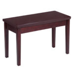 Solid Wood PU Leather Padded Piano Bench with Storage Compartment 37 Solid Wood PU Leather Padded Piano Bench with Storage Compartment