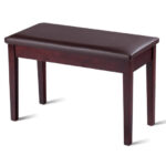 Solid Wood PU Leather Padded Piano Bench with Storage Compartment 38 Solid Wood PU Leather Padded Piano Bench with Storage Compartment
