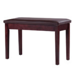 Solid Wood PU Leather Padded Piano Bench with Storage Compartment 39 Solid Wood PU Leather Padded Piano Bench with Storage Compartment