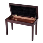 Solid Wood PU Leather Padded Piano Bench with Storage Compartment 40 Solid Wood PU Leather Padded Piano Bench with Storage Compartment