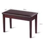 Solid Wood PU Leather Padded Piano Bench with Storage Compartment 42 Solid Wood PU Leather Padded Piano Bench with Storage Compartment
