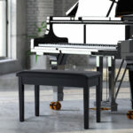 Solid Wood PU Leather Padded Piano Bench with Storage Compartment 29 Solid Wood PU Leather Padded Piano Bench with Storage Compartment