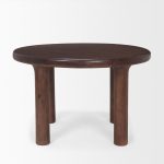 Soma 48" Red Brown Acacia Wood Round Dining Table