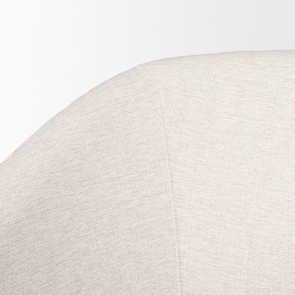 Sondra Oatmeal Performance Fabric Upholstered Club Dining Chair 11