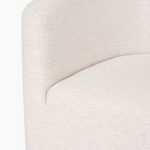 Sondra Oatmeal Performance Fabric Upholstered Club Dining Chair