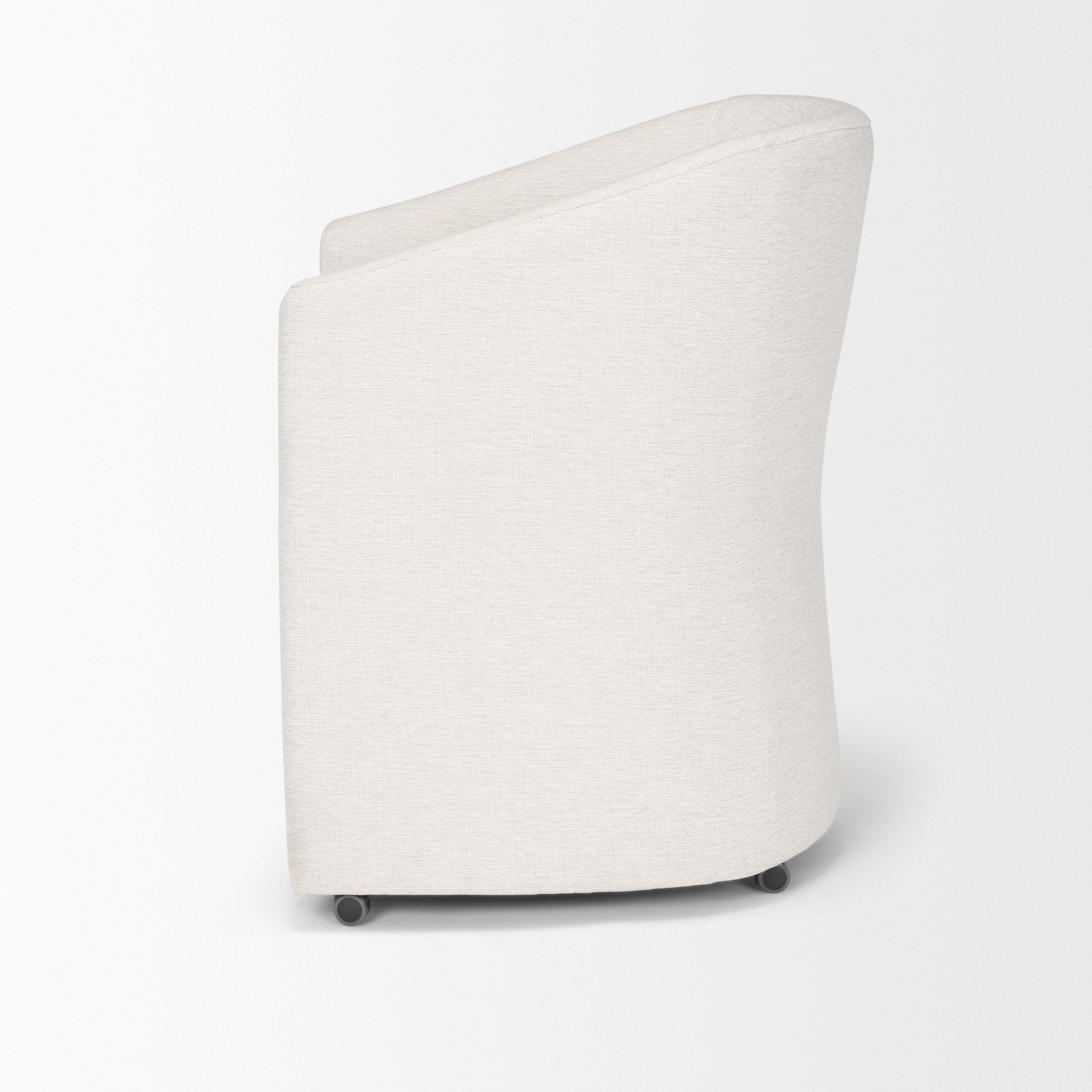 Sondra Oatmeal Performance Fabric Upholstered Club Dining Chair 8 Sondra Oatmeal Performance Fabric Upholstered Club Dining Chair - Image 8