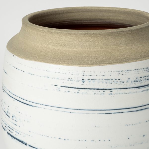 Sonnett Tall WhiteBlue Ceramic Vase 6