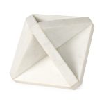 Sophia 5.5 L x 5.5 W x 8.5 H White Marble Decor Stand