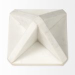 Sophia 5.5 L x 5.5 W x 8.5 H White Marble Decor Stand
