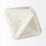 Sophia 5.5 L x 5.5 W x 8.5 H White Marble Decor Stand