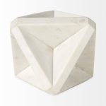 Sophia 5.5 L x 5.5 W x 8.5 H White Marble Decor Stand