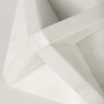 Sophia 5.5 L x 5.5 W x 8.5 H White Marble Decor Stand