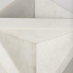 Sophia 5.5 L x 5.5 W x 8.5 H White Marble Decor Stand