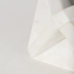 Sophia 5.5 L x 5.5 W x 8.5 H White Marble Decor Stand