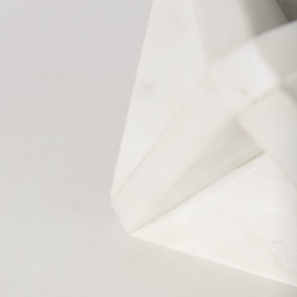 Sophia 5.5 L x 5.5 W x 8.5 H White Marble Decor Stand 8