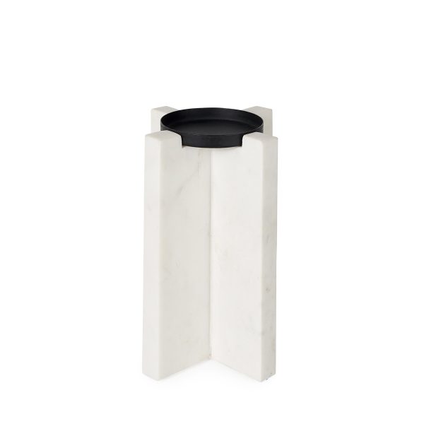 Sophia 5.5L x 3.5W x 8.0H. Marble Candle Holder Medium 3
