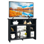 Space-Saving Corner TV Stand with Adjustable Shelves for 48-Inch TVs