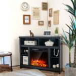 Space-Saving Corner TV Stand with Adjustable Shelves for 48-Inch TVs