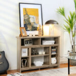 Space-Saving Corner TV Stand with Adjustable Shelves for 48-Inch TVs