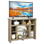 Space-Saving Corner TV Stand with Adjustable Shelves for 48-Inch TVs