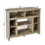 Space-Saving Corner TV Stand with Adjustable Shelves for 48-Inch TVs