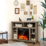 Space-Saving Corner TV Stand with Adjustable Shelves for 48-Inch TVs