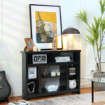 Space-Saving Corner TV Stand with Adjustable Shelves for 48-Inch TVs