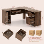 Space-Saving L-Shaped Desk with Drawers, Keyboard Tray, and Cabinet 25 Space-Saving L-Shaped Desk with Drawers, Keyboard Tray, and Cabinet