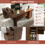 Space-Saving L-Shaped Desk with Drawers, Keyboard Tray, and Cabinet 27 Space-Saving L-Shaped Desk with Drawers, Keyboard Tray, and Cabinet