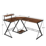 Space-Saving Reversible L-Shaped Desk with Shelf and CPU Stand 39 Space-Saving Reversible L-Shaped Desk with Shelf and CPU Stand