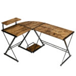 Space-Saving Reversible L-Shaped Desk with Shelf and CPU Stand 31 Space-Saving Reversible L-Shaped Desk with Shelf and CPU Stand