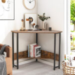 Space-Saving Triangle Corner Desk with Charging Station and Storage 16 Space-Saving Triangle Corner Desk with Charging Station and Storage