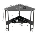 Space-Saving Triangle Corner Desk with Charging Station and Storage 25 Space-Saving Triangle Corner Desk with Charging Station and Storage