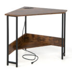 Space-Saving Triangle Corner Desk with Charging Station and Storage 15 Space-Saving Triangle Corner Desk with Charging Station and Storage