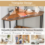 Space-Saving Triangle Corner Desk with Charging Station and Storage 17 Space-Saving Triangle Corner Desk with Charging Station and Storage