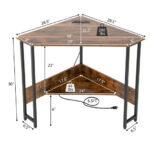 Space-Saving Triangle Corner Desk with Charging Station and Storage 18 Space-Saving Triangle Corner Desk with Charging Station and Storage
