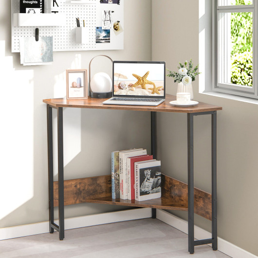 Space-Saving Triangle Corner Desk with Charging Station and Storage 6 Space-Saving Triangle Corner Desk with Charging Station and Storage - Image 6