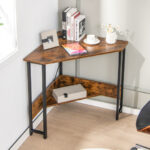 Space-Saving Triangle Corner Desk with Charging Station and Storage 21 Space-Saving Triangle Corner Desk with Charging Station and Storage