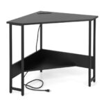Space-Saving Triangle Corner Desk with Charging Station and Storage 22 Space-Saving Triangle Corner Desk with Charging Station and Storage