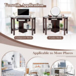 Space-Saving Wooden Corner Desk with Drawer and Storage Shelves 33 Space-Saving Wooden Corner Desk with Drawer and Storage Shelves