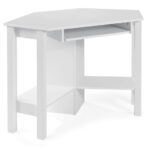 Space-Saving Wooden Corner Desk with Drawer and Storage Shelves 38 Space-Saving Wooden Corner Desk with Drawer and Storage Shelves