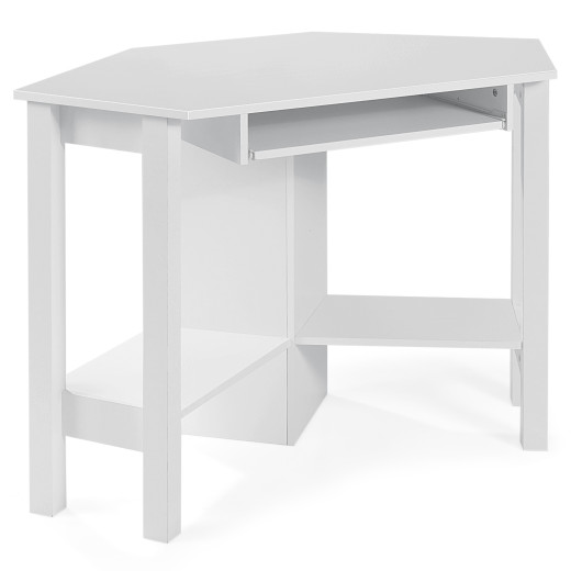 Space-Saving Wooden Corner Desk with Drawer and Storage Shelves 17 Space-Saving Wooden Corner Desk with Drawer and Storage Shelves - Image 17